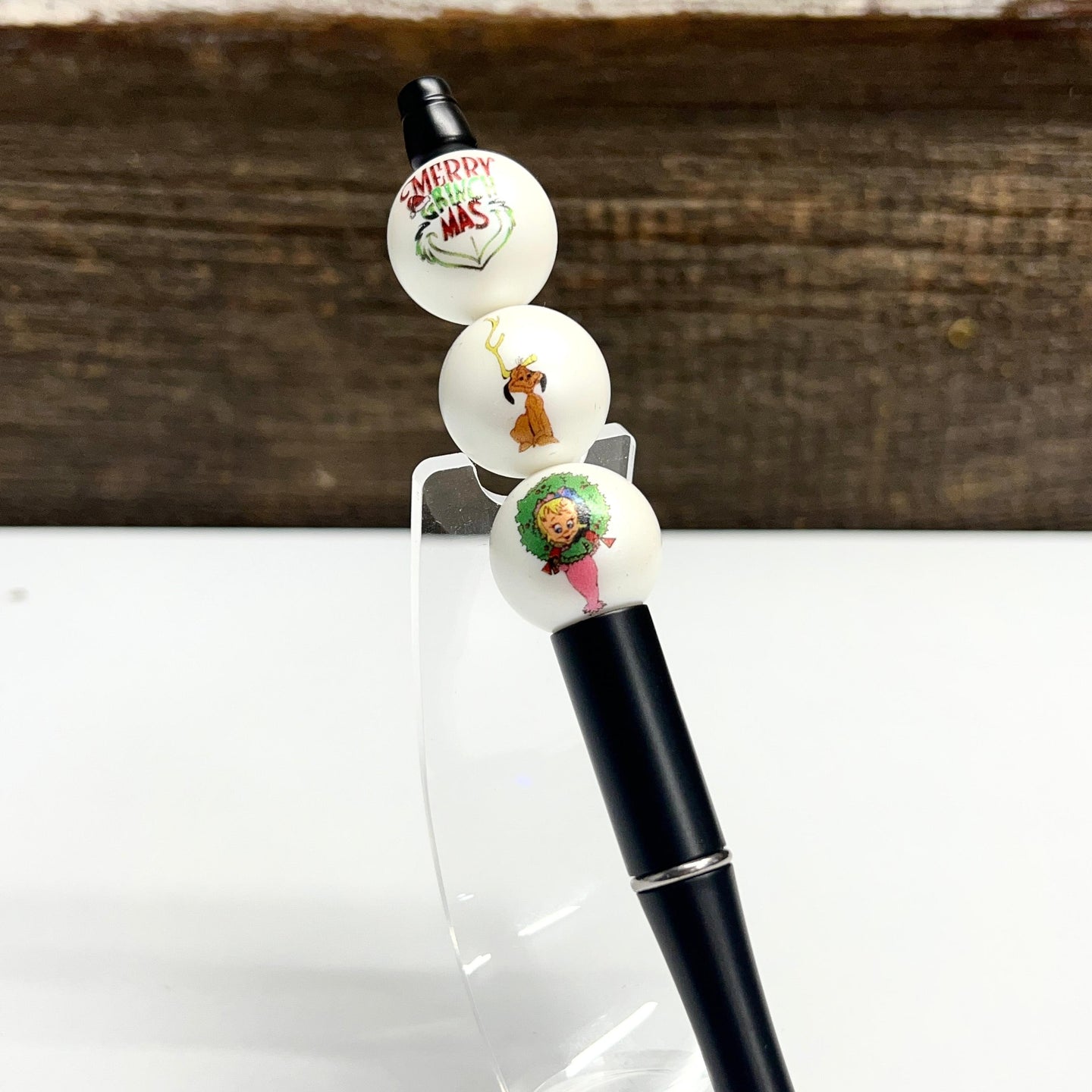 Green Christmas Gang Plastic Pen